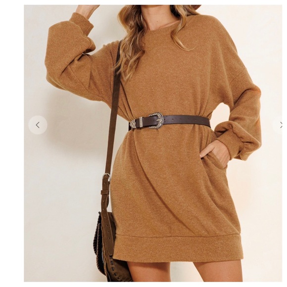 14 Crew Neck Stretch Knit Mini Dress - Picture 2 of 4